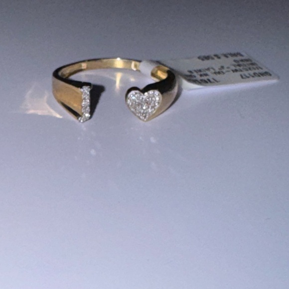 Other - 10k Solid Gold Real Diamond J letter initial heart ring for her, FREE APPRAISAL